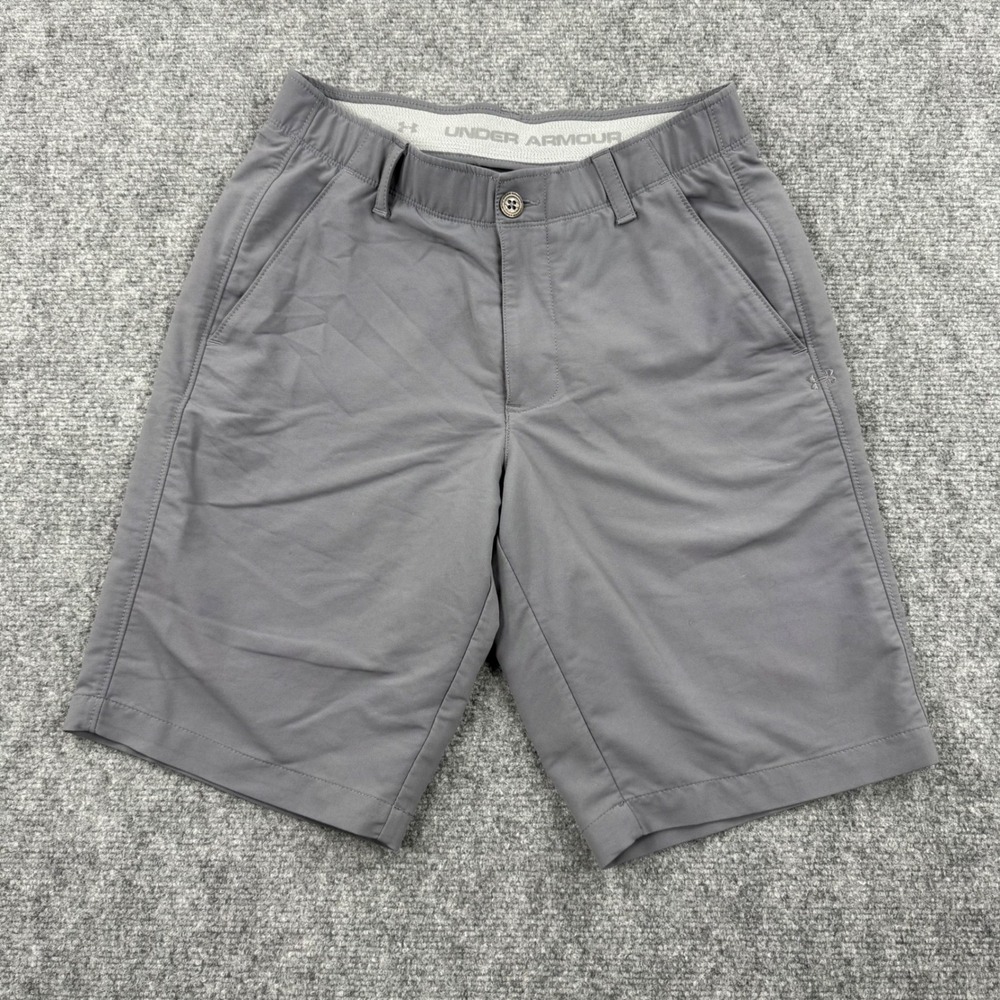 Under Armour HeatGear Mens Gray Loose Fit Golf Shorts Size 30 Tech Performance
